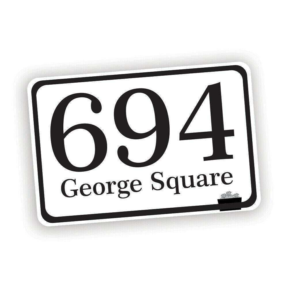 4 X Waterproof Vinyl Wheelie Bin House Numbers Road Street Name Stickers Sign A6