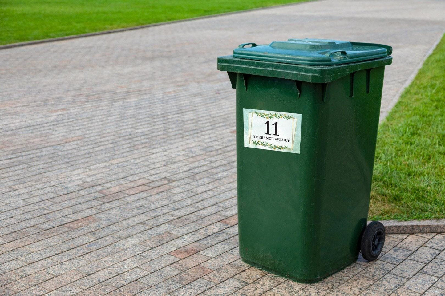 Wheelie Bin Numbers Custom Street Name House Address Sticker