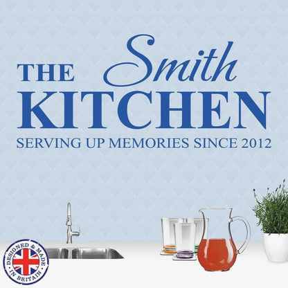 Personalised Custom Family Name Kitchen Home Wall Sticker Gift Vinyl Decal