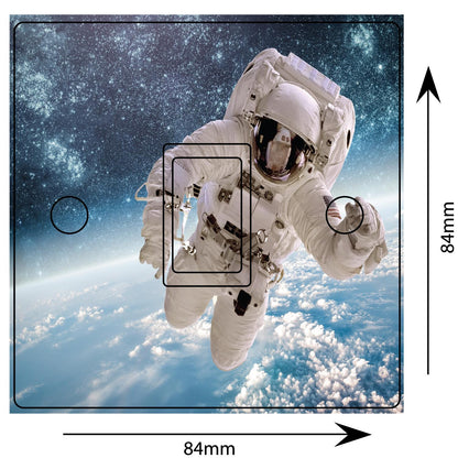 Spaceman Floating Earth 3d Light Switch Sticker Cover Vinyl Skin Wall Decal