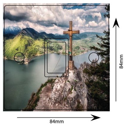 Christian Cross 3d Light Switch Sticker Cover Vinyl Skin Wall Decal Decor