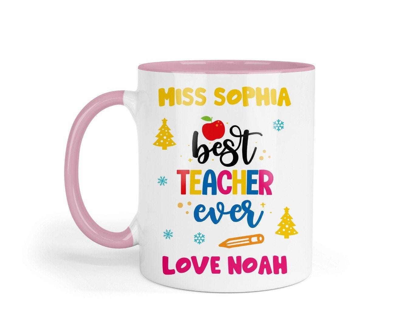 Personalised Teacher Mug & Coaster Set, Custom Name Gift