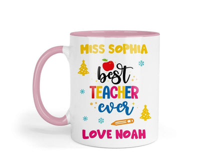 Personalised Teacher Mug & Coaster Set, Custom Name Gift