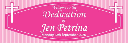 2 Personalised Welcome To The Dedication Celebration Banners Decoration Posters
