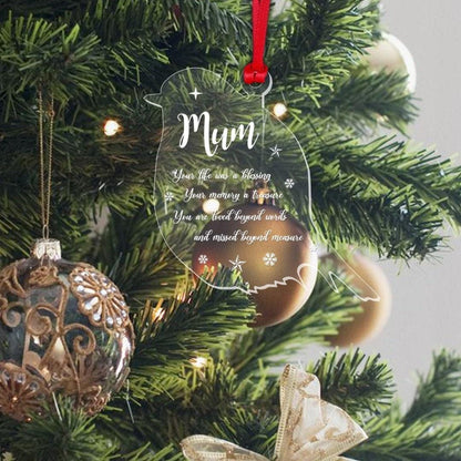 Personalised Memorial Christmas Robin Bauble Any Name Xmas Tree Remembrance Gift