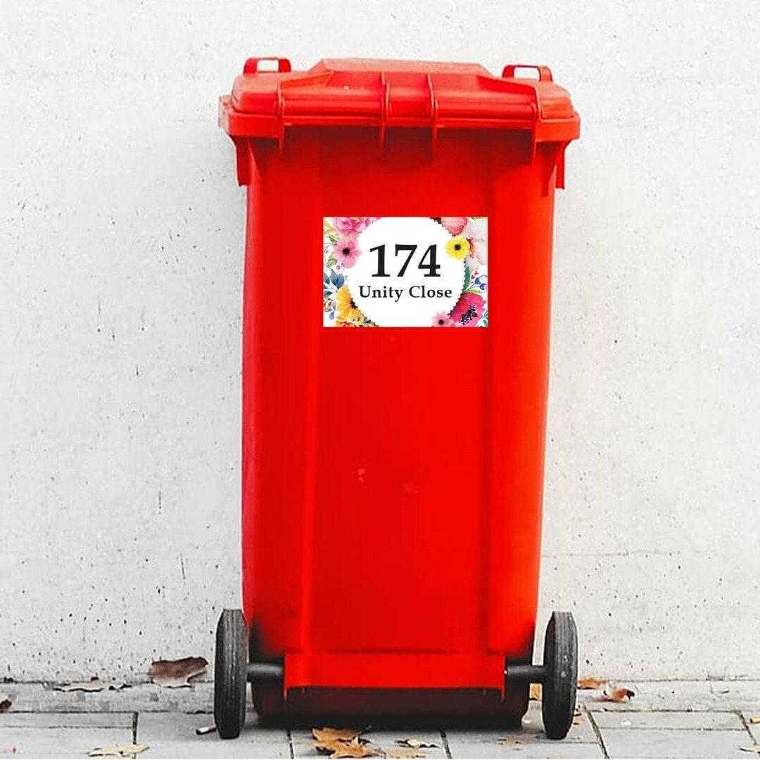 Wheelie Bin Numbers Custom House Address Sticker Road Dustbin Street Name