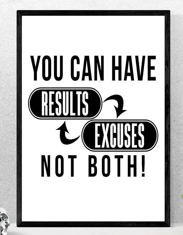 You Can Have Results Motivational Inspirational Positive Quote Poster Print Wall