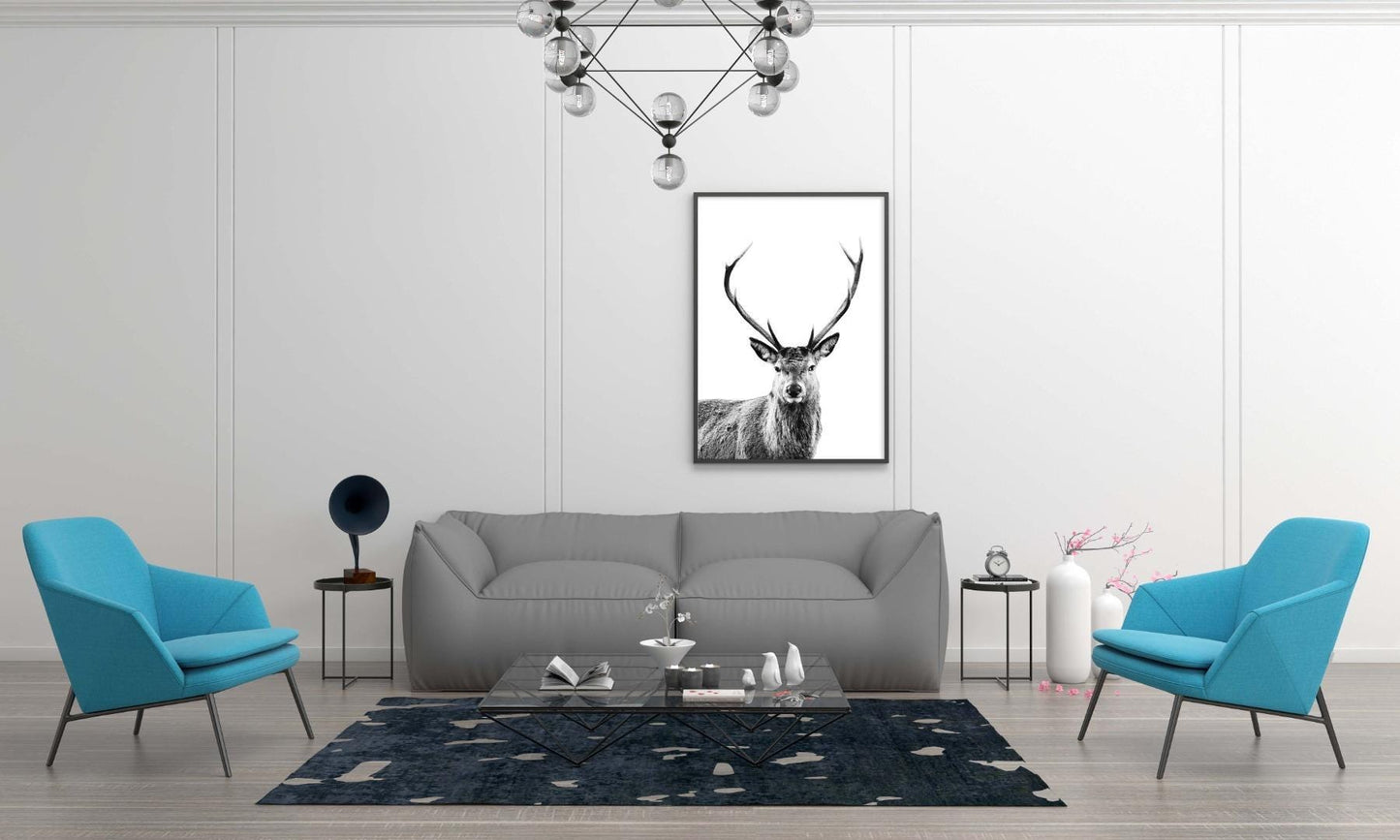 Deer Kids Bedroom Woodland Forest Animal Wall Art Home Room Decor Print Poster