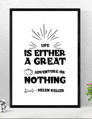 Life Is Great Adventure Motivational Inspirational Positive Quote Poster Wall