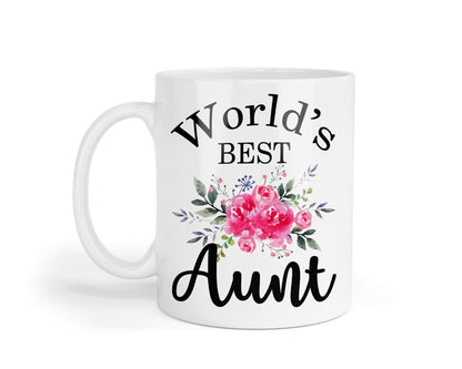 World Best Aunty Mug & Coaster Set Birthday Christmas Niece Nephew Coffee Gift