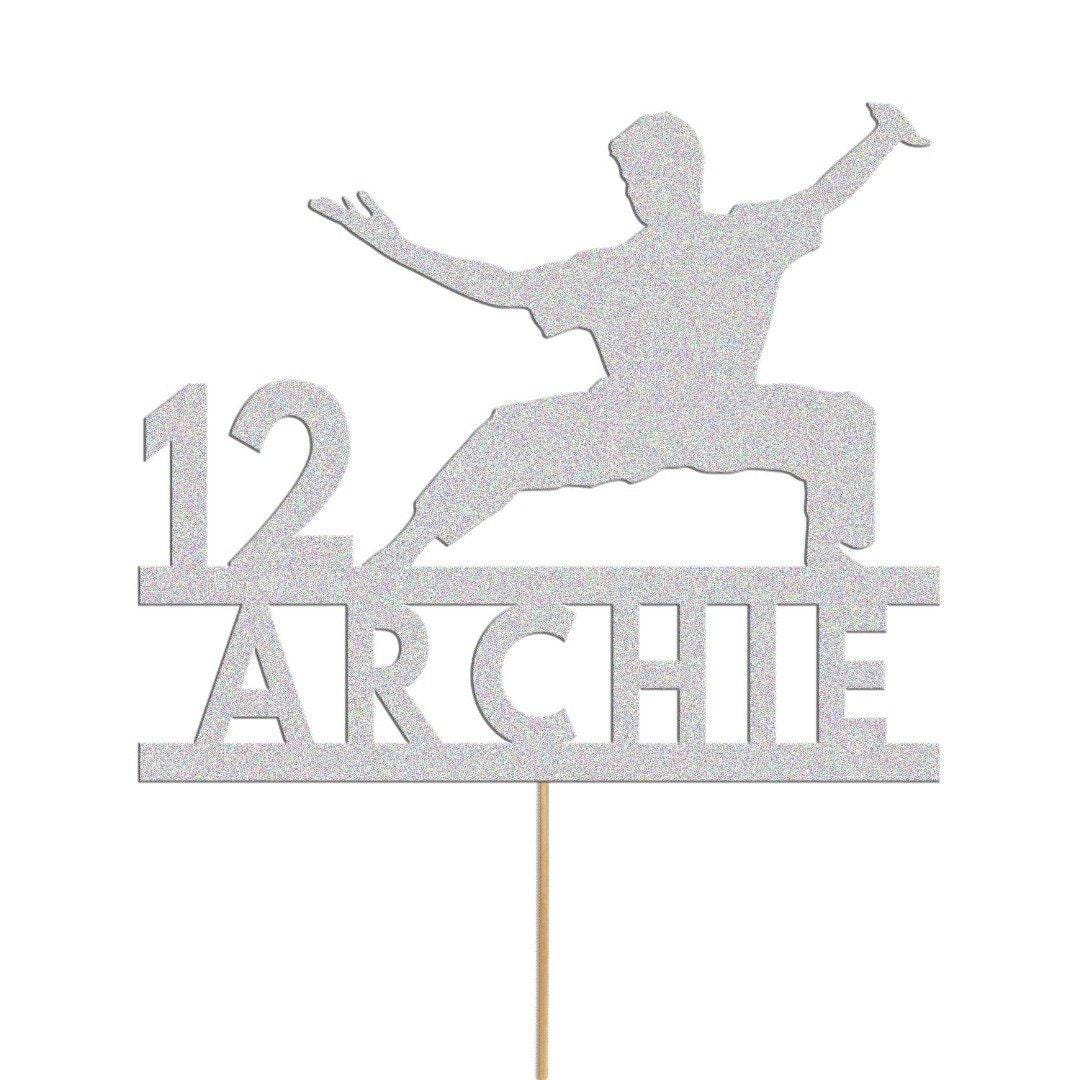 Personalised Glitter Karate Cake Topper: Judo MMA Birthday Decoration