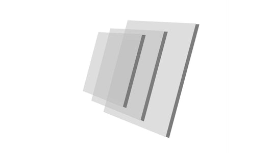 2 Acrylic Square Shape Ganaching Plates Ganache Cake Decorating Board Various Sizes