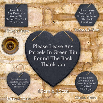 Personalised Slate Plaque Home Door Gate Sign Laser Engraved Stone Wall Art Gift