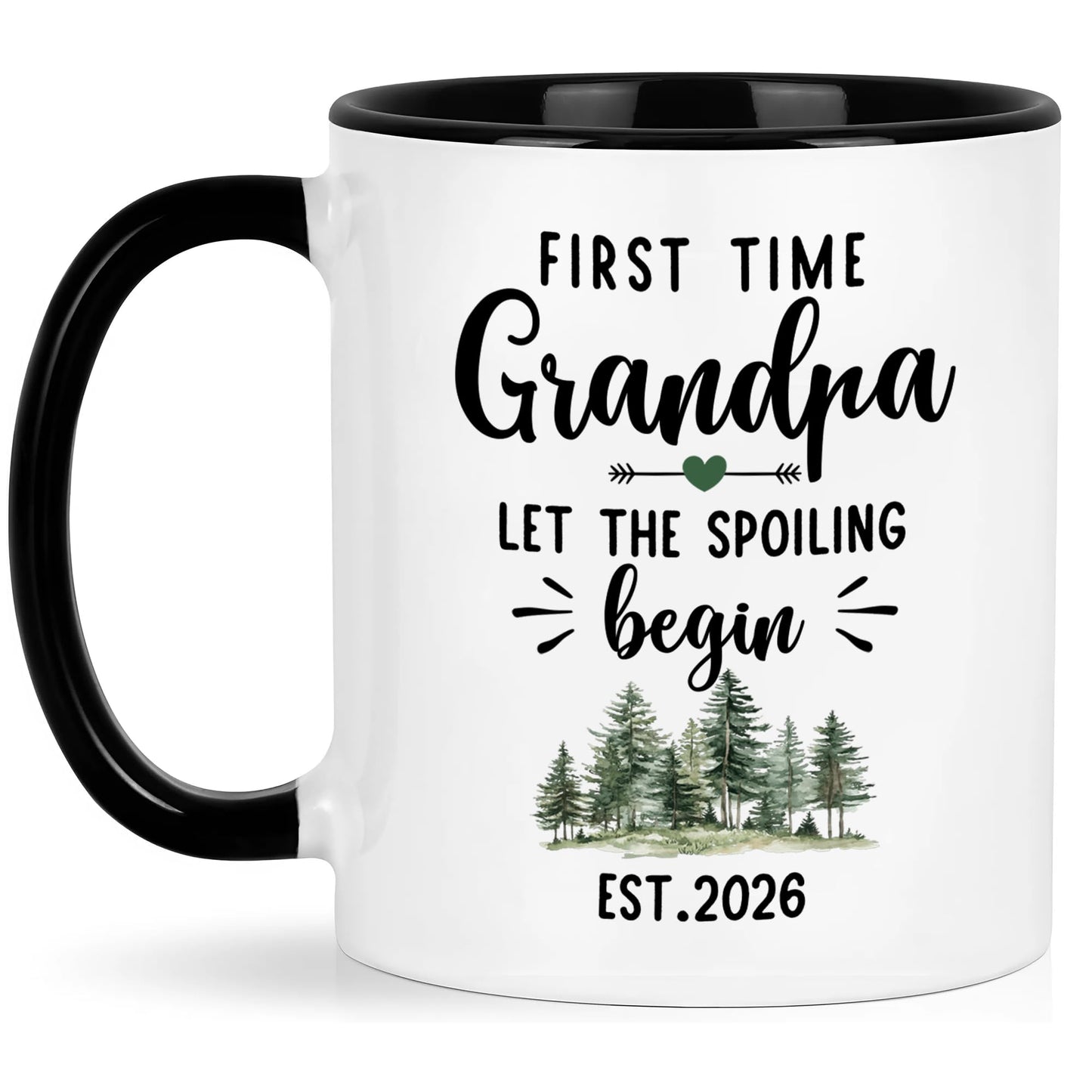 for Grandpa | Ceramic Coffee Mug | Father's Day Gift | Stylish Printed Design | Tea & Coffee Cup | 11oz | Black Two-Tone Design
