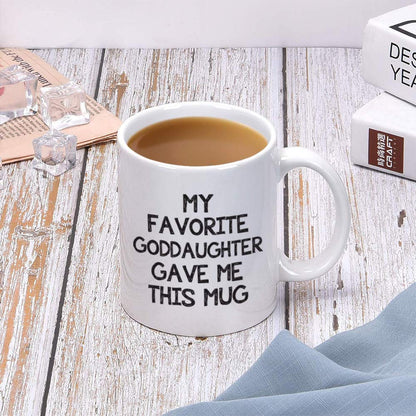 Godfather Godmother | Ceramic Coffee Mug | Father's Day Gift | Stylish Printed Design | Tea & Coffee Cup | 11oz