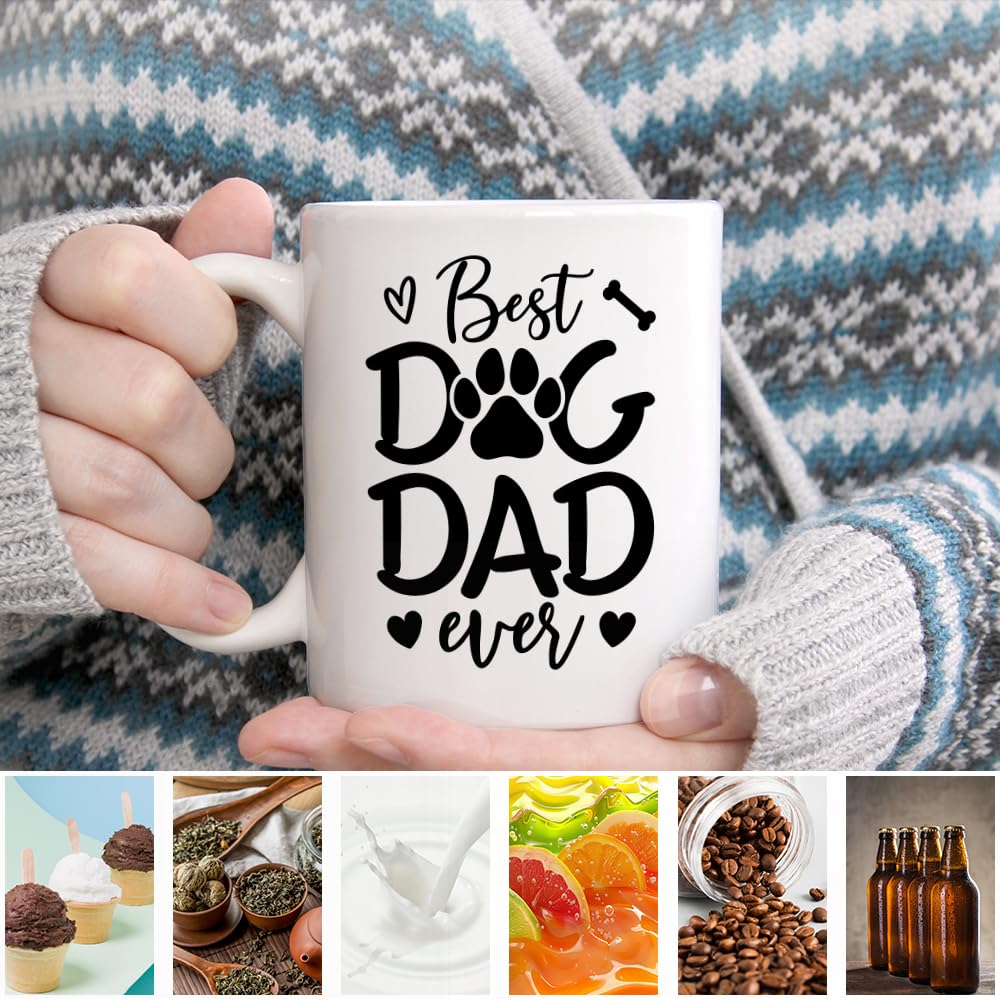 Best Dog Dad Ever for Men Dog Father | Ceramic Coffee Mug | Father's Day Gift | Stylish Printed Design | Tea & Coffee Cup | 11oz