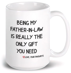 Father In Law | Ceramic Coffee Mug | Father's Day Gift | Stylish Printed Design | Tea & Coffee Cup | 11oz