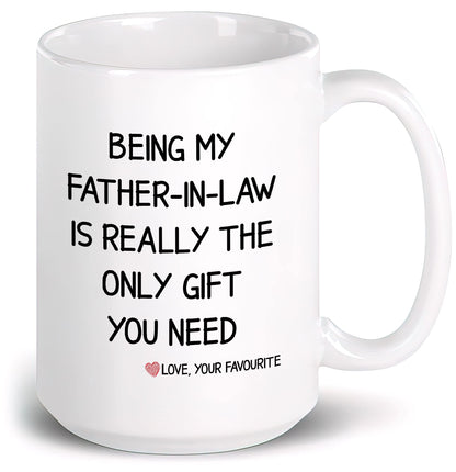 Father In Law | Ceramic Coffee Mug | Father's Day Gift | Stylish Printed Design | Tea & Coffee Cup | 11oz