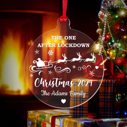Personalised Family Name Christmas Bauble Lockdown Xmas Keepsake Decoration Gift