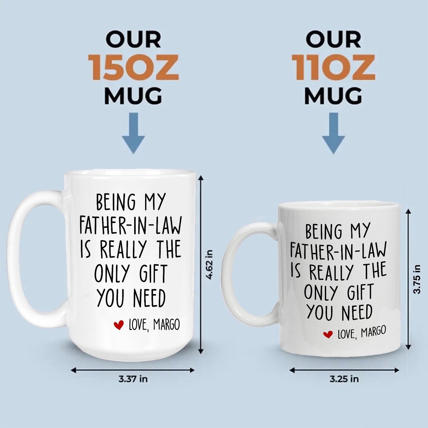 Personalized Being My Father | Ceramic Coffee Mug | Father's Day Gift | Stylish Printed Design | Tea & Coffee Cup | 11oz | Black Two-Tone Design