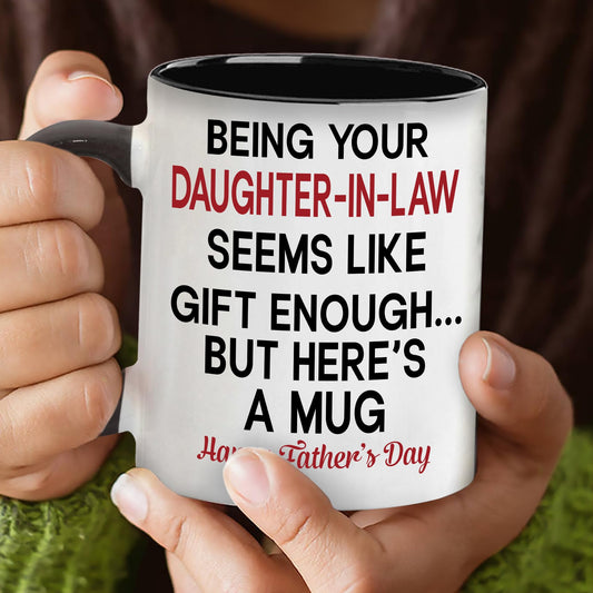 Custom Father | Ceramic Coffee Mug | Father's Day Gift | Stylish Printed Design | Tea & Coffee Cup | 11oz | Black Two-Tone Design