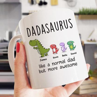 Personalized DADASAURUS | Ceramic Coffee Mug | Father's Day Gift | Stylish Printed Design | Tea & Coffee Cup | 11oz