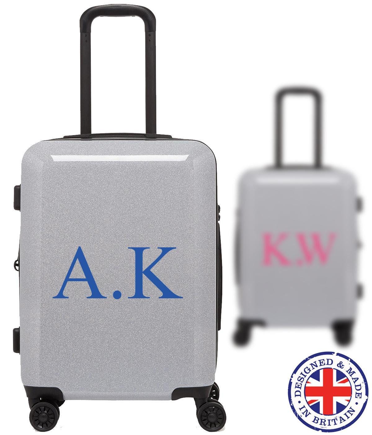 Personalised Name Initials Suitcase Vinyl Decal Sticker Luggage Travel Holiday