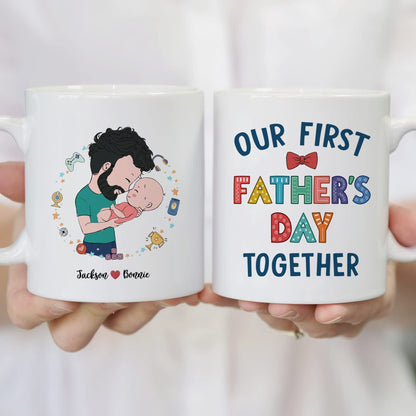 Personalized Our First Together | Ceramic Coffee Mug | Father's Day Gift | Stylish Printed Design | Tea & Coffee Cup | 11oz