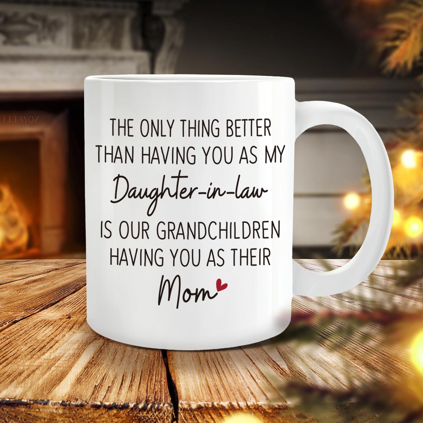 Daughter in Law for DIL from Mother in Law | Ceramic Coffee Mug | Father's Day Gift | Stylish Printed Design | Tea & Coffee Cup | 11oz