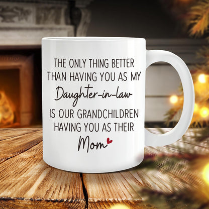 Daughter in Law for DIL from Mother in Law | Ceramic Coffee Mug | Father's Day Gift | Stylish Printed Design | Tea & Coffee Cup | 11oz