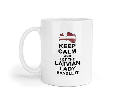 Lithuanian Lady Coffee Mug: Keep Calm Gag Gift