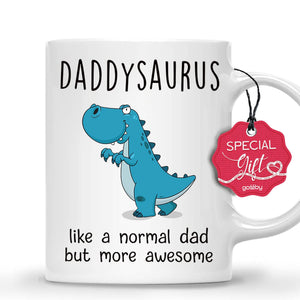 DADDYSAURUS for Dad | Ceramic Coffee Mug | Father's Day Gift | Stylish Printed Design | Tea & Coffee Cup | 11oz