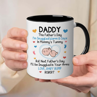 Personalized Daddy Coffee Mug | Ceramic Coffee Mug | Father's Day Gift | Stylish Printed Design | Tea & Coffee Cup | 11oz | Black Two-Tone Design