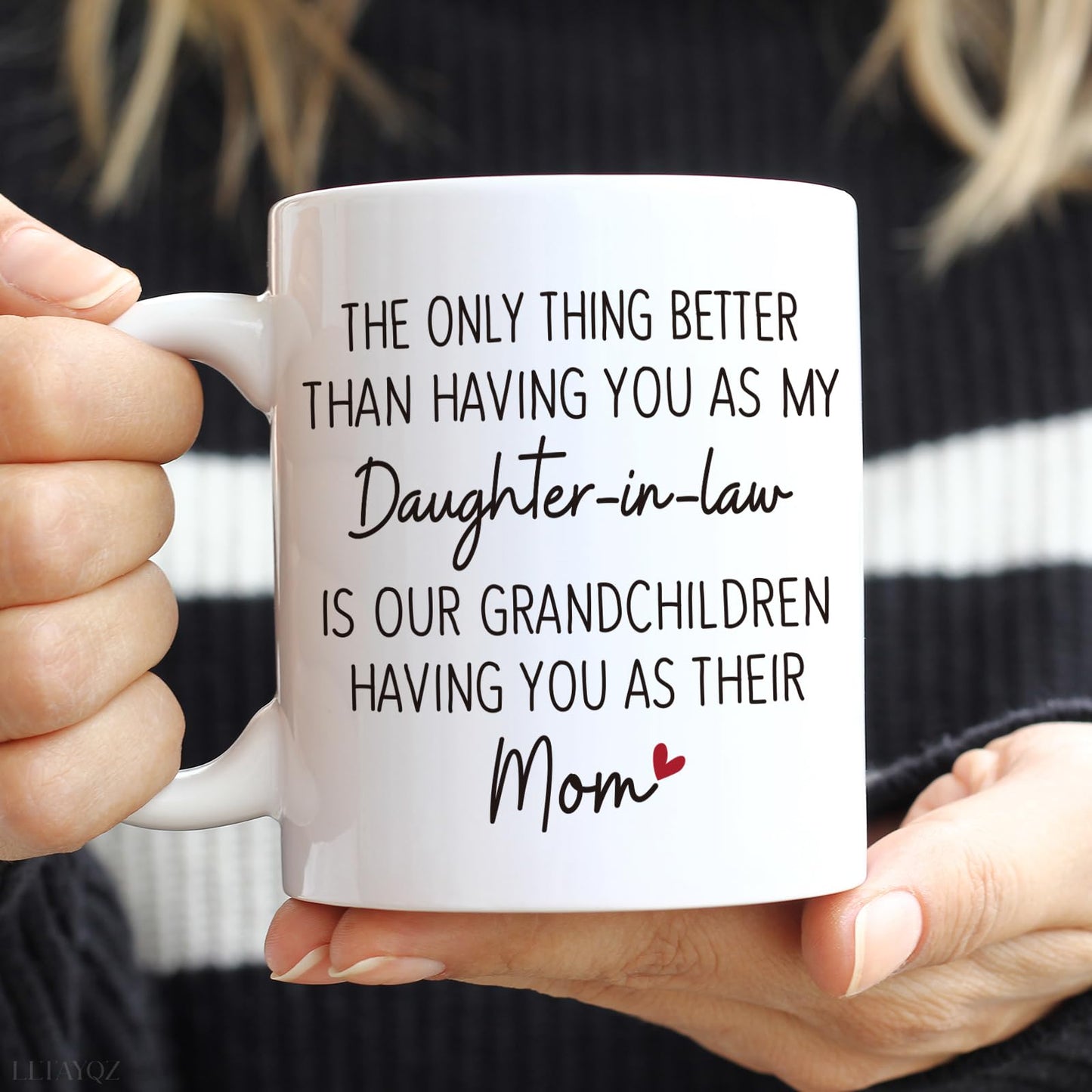 Daughter in Law for DIL from Mother in Law | Ceramic Coffee Mug | Father's Day Gift | Stylish Printed Design | Tea & Coffee Cup | 11oz
