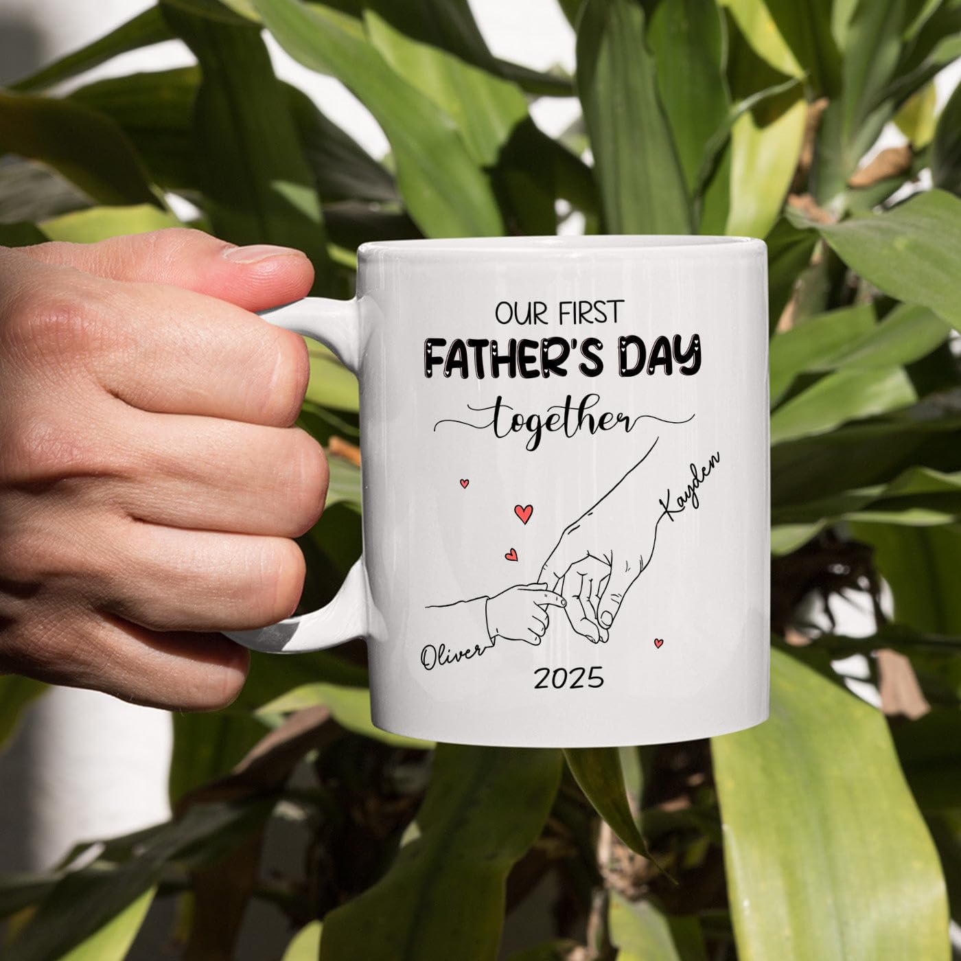 Our First Father's Day Together Tea | Ceramic Coffee Mug | Father's Day Gift | Stylish Printed Design | Tea & Coffee Cup | 11oz