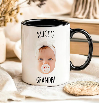 Personalized Dad Coffee | Ceramic Coffee Mug | Father's Day Gift | Stylish Printed Design | Tea & Coffee Cup | 11oz | Black Two-Tone Design