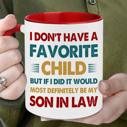 Mothers Day For Son In Law | Ceramic Coffee Mug | Father's Day Gift | Stylish Printed Design | Tea & Coffee Cup | 11oz | Red Two-Tone Design