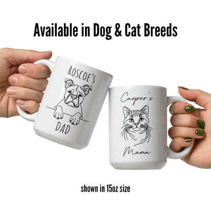 Personalized Dog Name Mug for Dog Dad & Mom | Ceramic Coffee Mug | Father's Day Gift | Stylish Printed Design | Tea & Coffee Cup | 11oz | Black Two-Tone Design