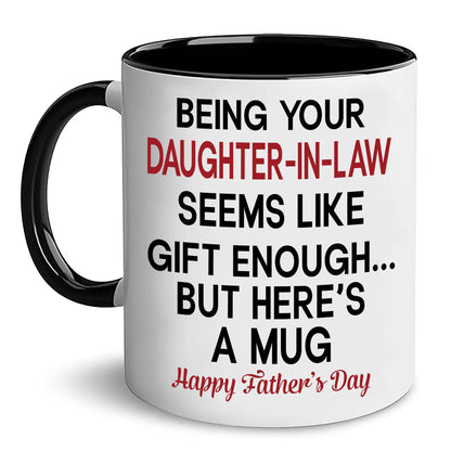 Custom Father | Ceramic Coffee Mug | Father's Day Gift | Stylish Printed Design | Tea & Coffee Cup | 11oz | Black Two-Tone Design