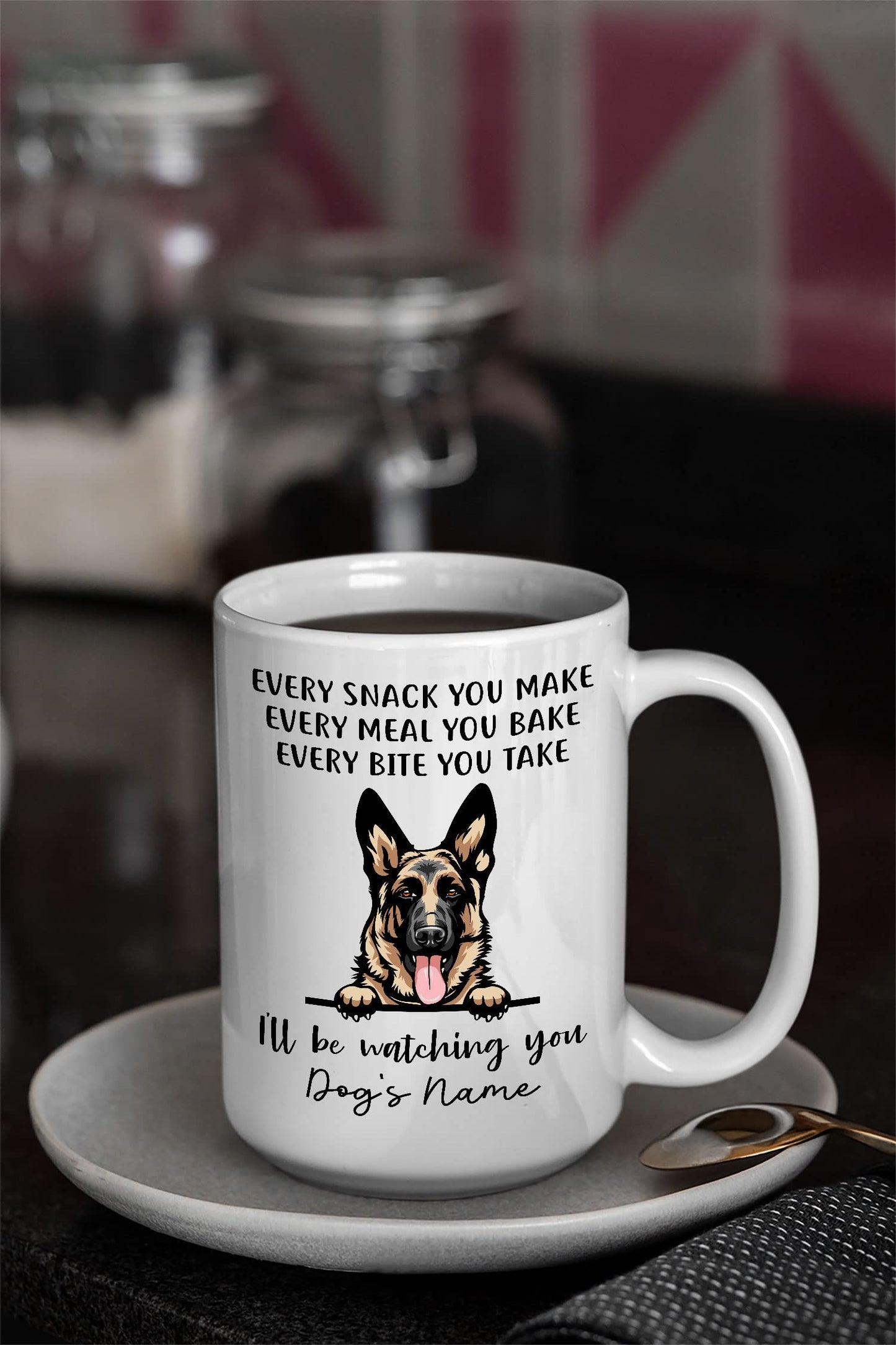 Personalized German Shepherd | Ceramic Coffee Mug | Father's Day Gift | Stylish Printed Design | Tea & Coffee Cup | 11oz