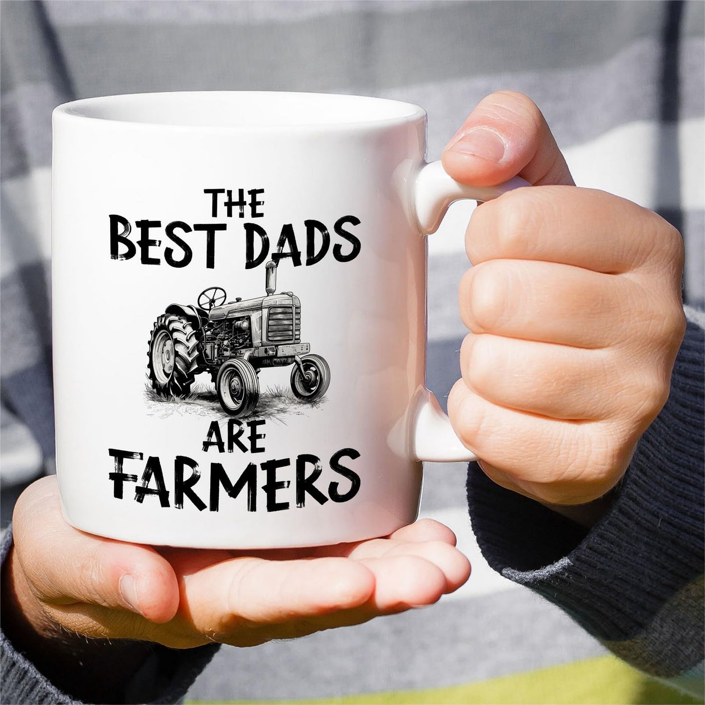 Funny Farmer Dad - The Best Dads Are Farmers - Coffee or Tea | Ceramic Coffee Mug | Father's Day Gift | Stylish Printed Design | Tea & Coffee Cup | 11oz