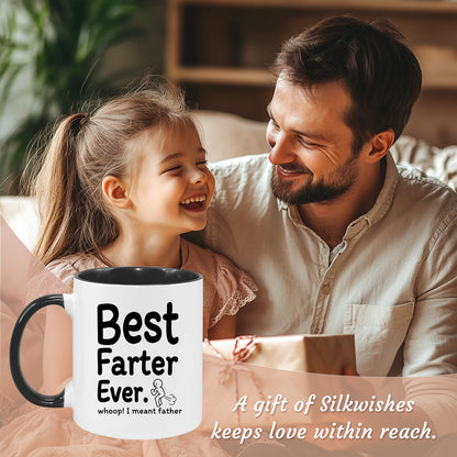 Funny for Dad Funny for Dad from Daughter Son | Ceramic Coffee Mug | Father's Day Gift | Stylish Printed Design | Tea & Coffee Cup | 11oz | Black Two-Tone Design