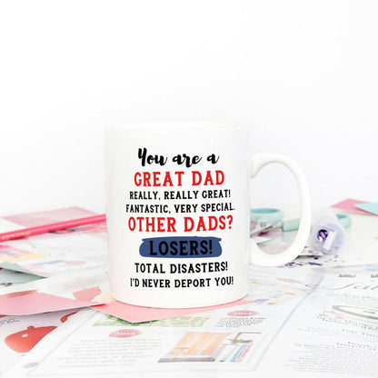Funny Best Dad Even Themed - Hilarious Ideal for Fatherâ€™s Day - Great Dad | Ceramic Coffee Mug | Father's Day Gift | Stylish Printed Design | Tea & Coffee Cup | 11oz