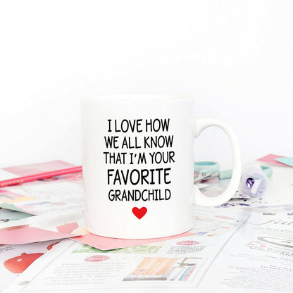 Mothers Day and Great Grandma Grandpa from Granddaughter Grandson | Ceramic Coffee Mug | Father's Day Gift | Stylish Printed Design | Tea & Coffee Cup | 11oz