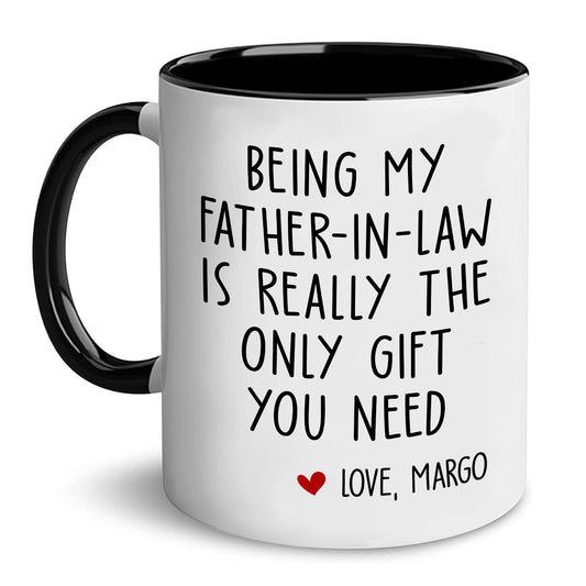 Personalized Being My Father | Ceramic Coffee Mug | Father's Day Gift | Stylish Printed Design | Tea & Coffee Cup | 11oz | Black Two-Tone Design