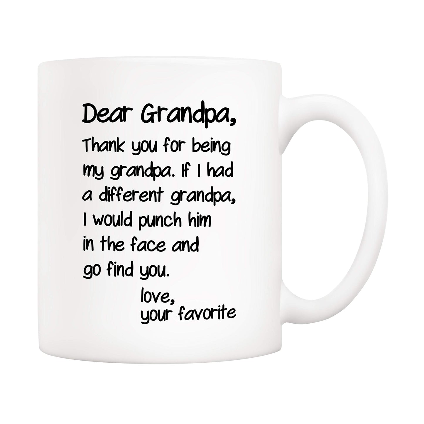 Father's Day Funny Grandpa from Grandson Granddaughter | Ceramic Coffee Mug | Father's Day Gift | Stylish Printed Design | Tea & Coffee Cup | 11oz