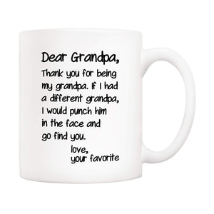 Father's Day Funny Grandpa from Grandson Granddaughter | Ceramic Coffee Mug | Father's Day Gift | Stylish Printed Design | Tea & Coffee Cup | 11oz