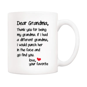 Mother's Day Funny Grandma from Grandson Granddaughter | Ceramic Coffee Mug | Father's Day Gift | Stylish Printed Design | Tea & Coffee Cup | 11oz