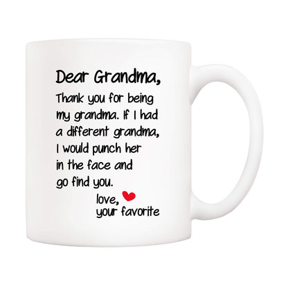 Mother's Day Funny Grandma from Grandson Granddaughter | Ceramic Coffee Mug | Father's Day Gift | Stylish Printed Design | Tea & Coffee Cup | 11oz