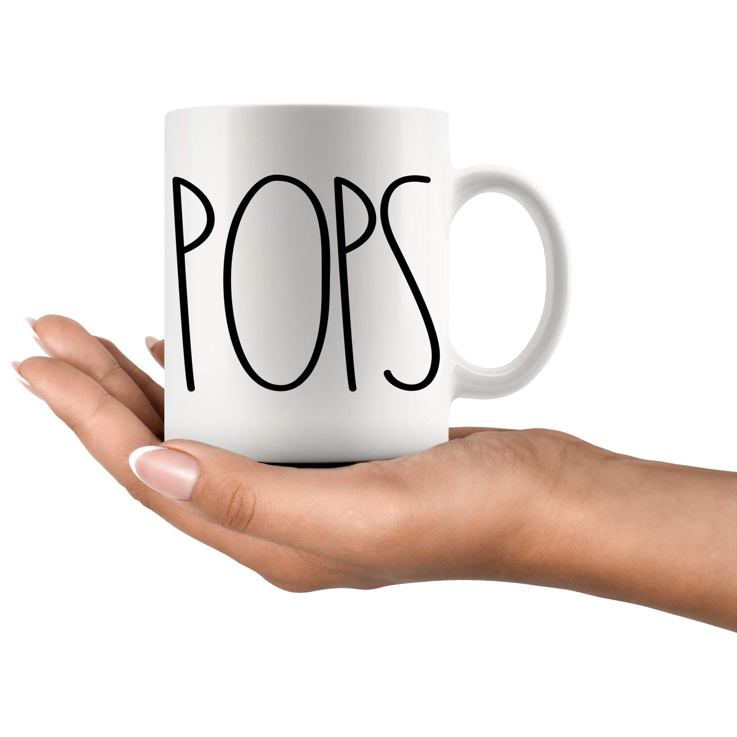 POPS | Ceramic Coffee Mug | Father's Day Gift | Stylish Printed Design | Tea & Coffee Cup | 11oz